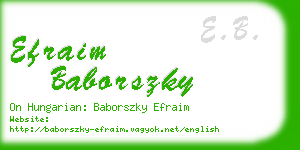 efraim baborszky business card